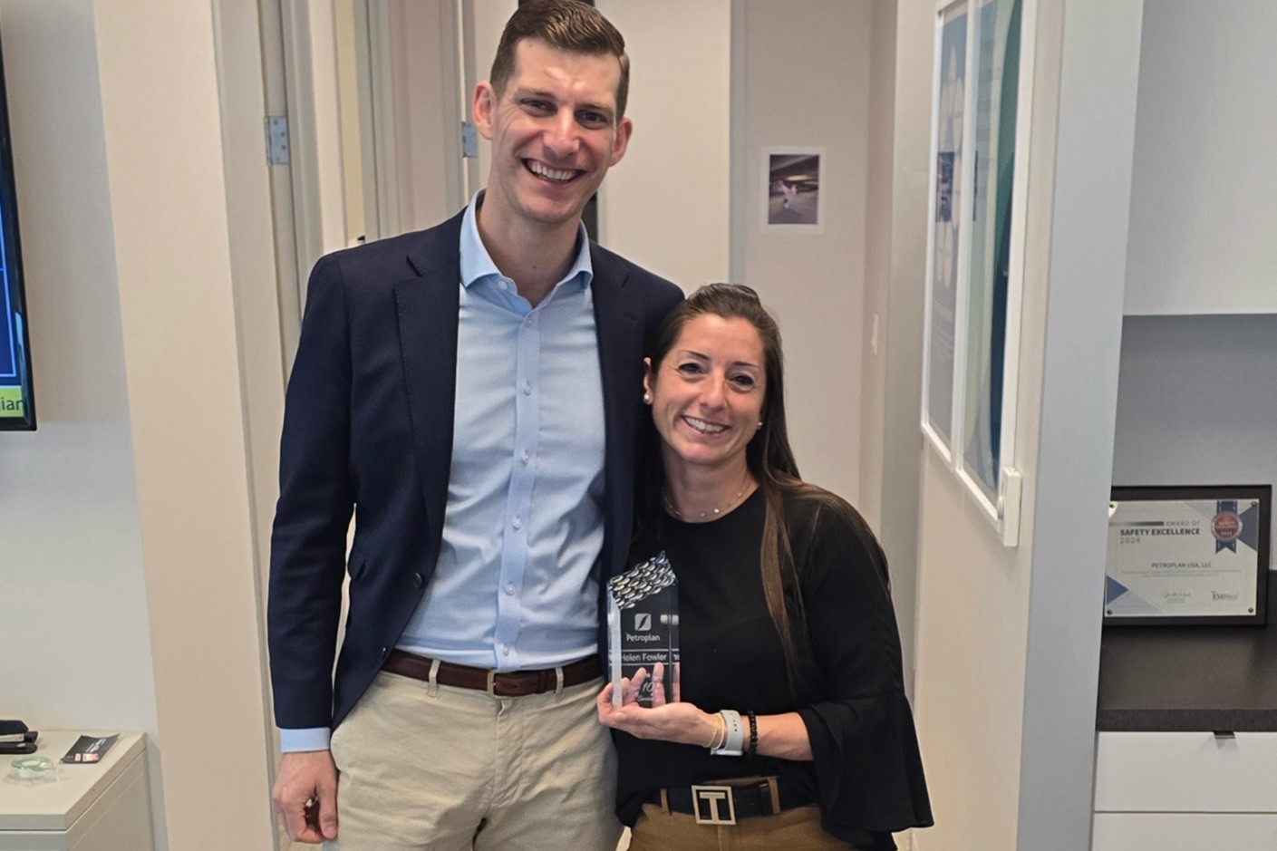 Helen and Craig celebrating 10 years at Petroplan
